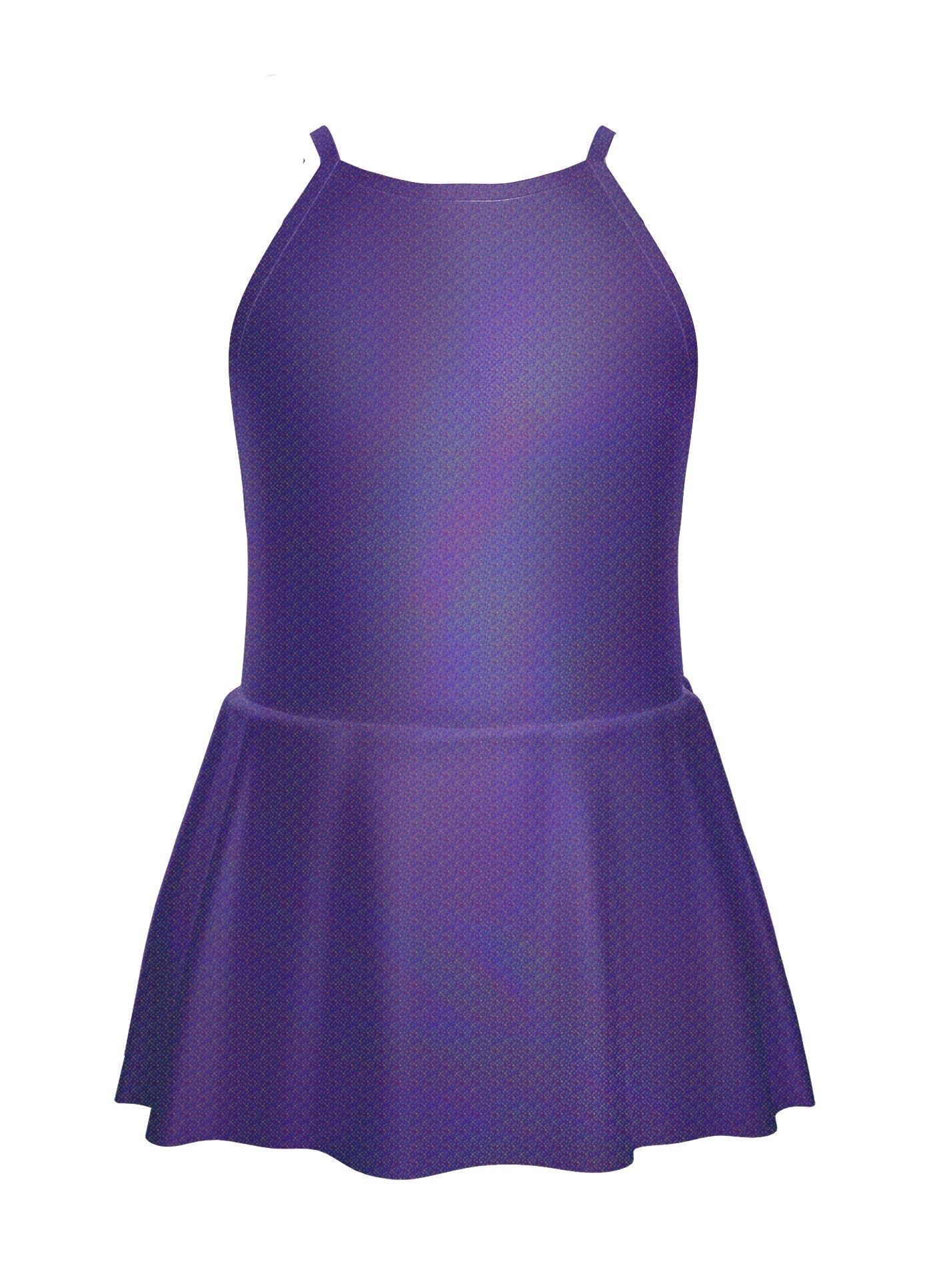 Solid Hologram Halter Binding Dress