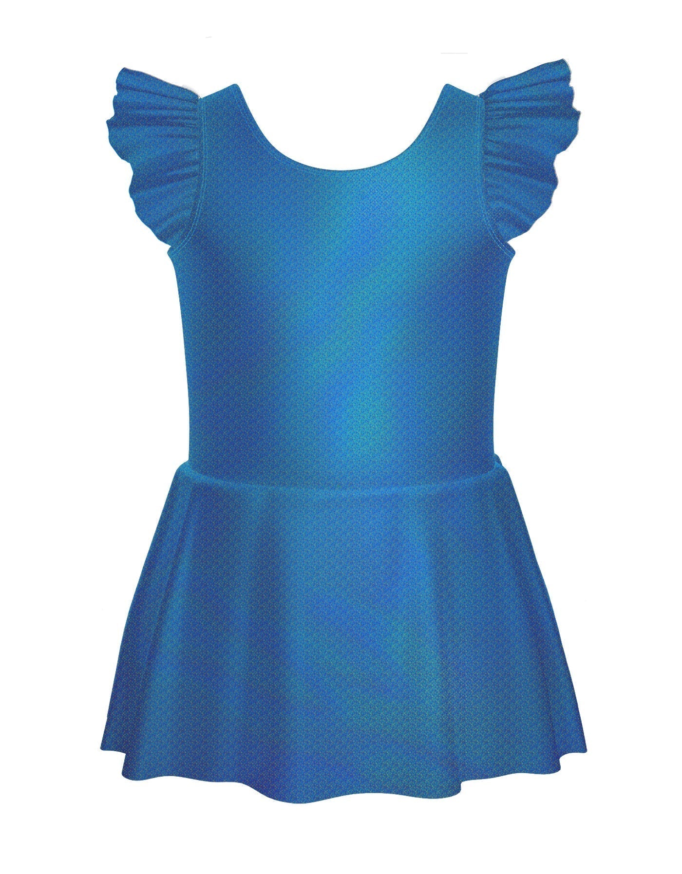Solid Hologram Tank with Gather Sleeve Dress