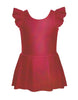 Solid Hologram Tank with Gather Sleeve Dress