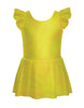 Solid Hologram Tank with Gather Sleeve Dress
