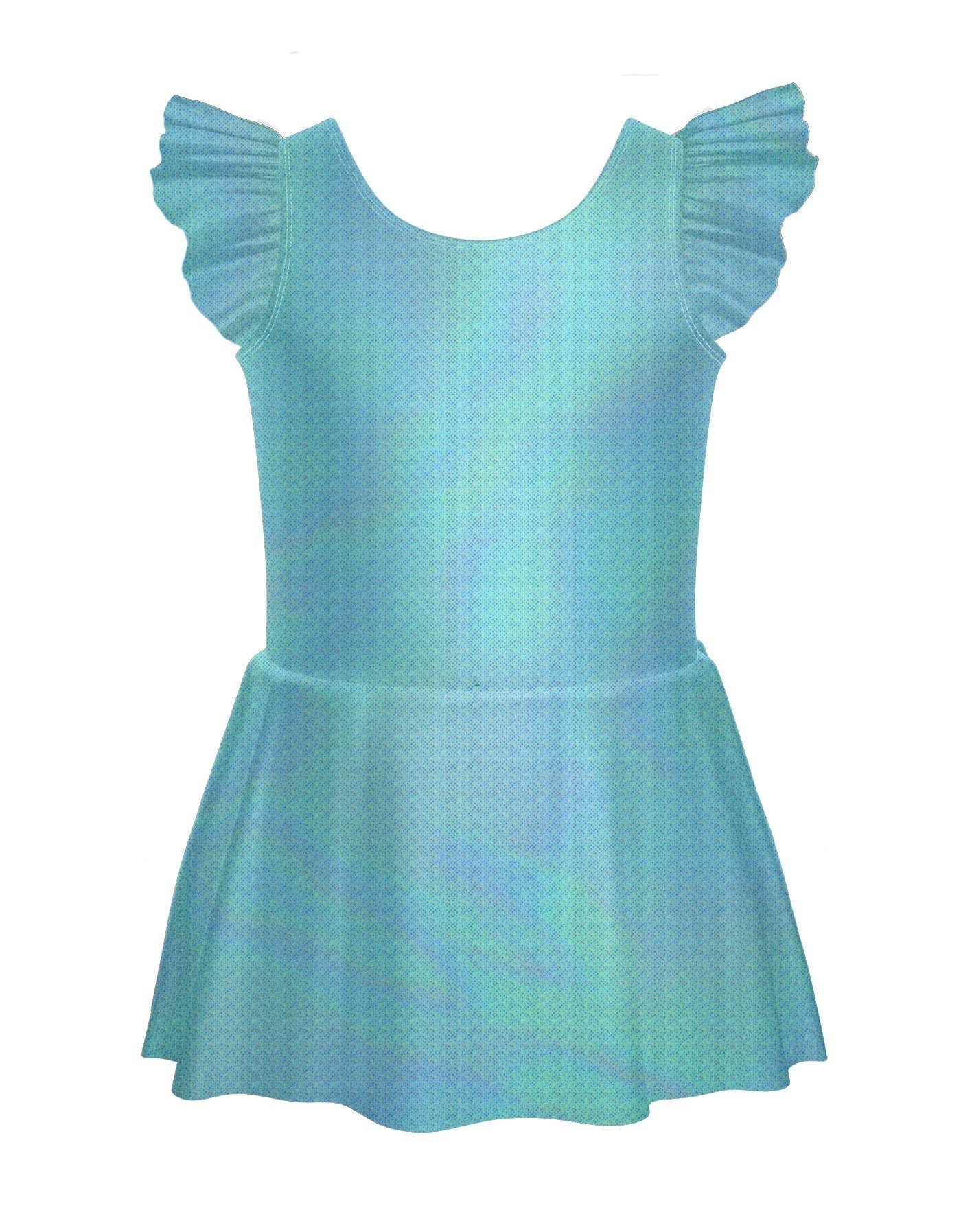 Solid Hologram Tank with Gather Sleeve Dress