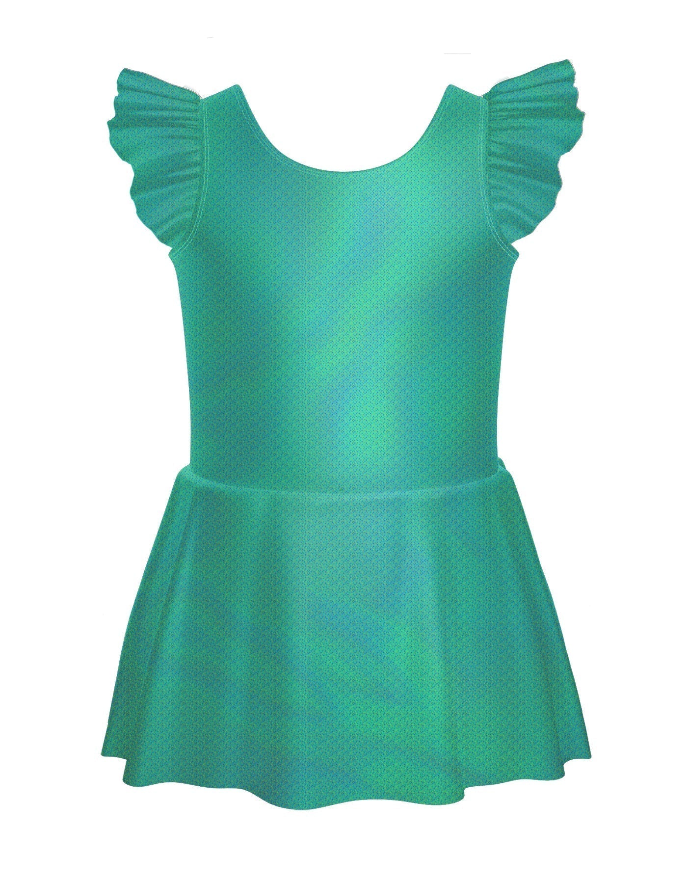 Solid Hologram Tank with Gather Sleeve Dress