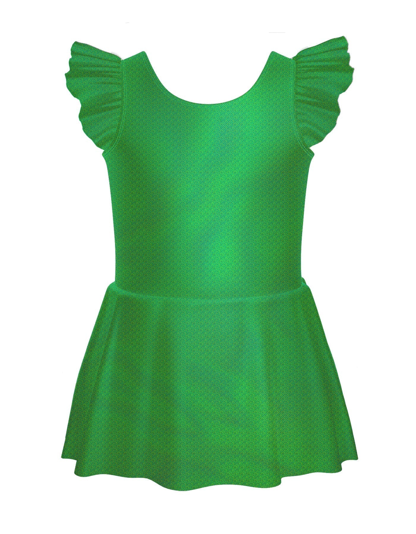 Solid Hologram Tank with Gather Sleeve Dress