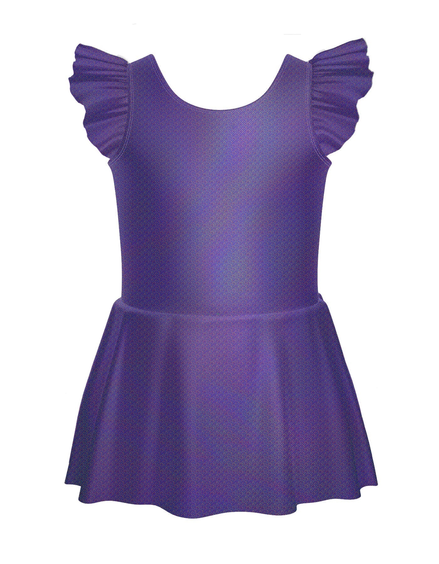Solid Hologram Tank with Gather Sleeve Dress