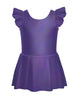 Solid Hologram Tank with Gather Sleeve Dress