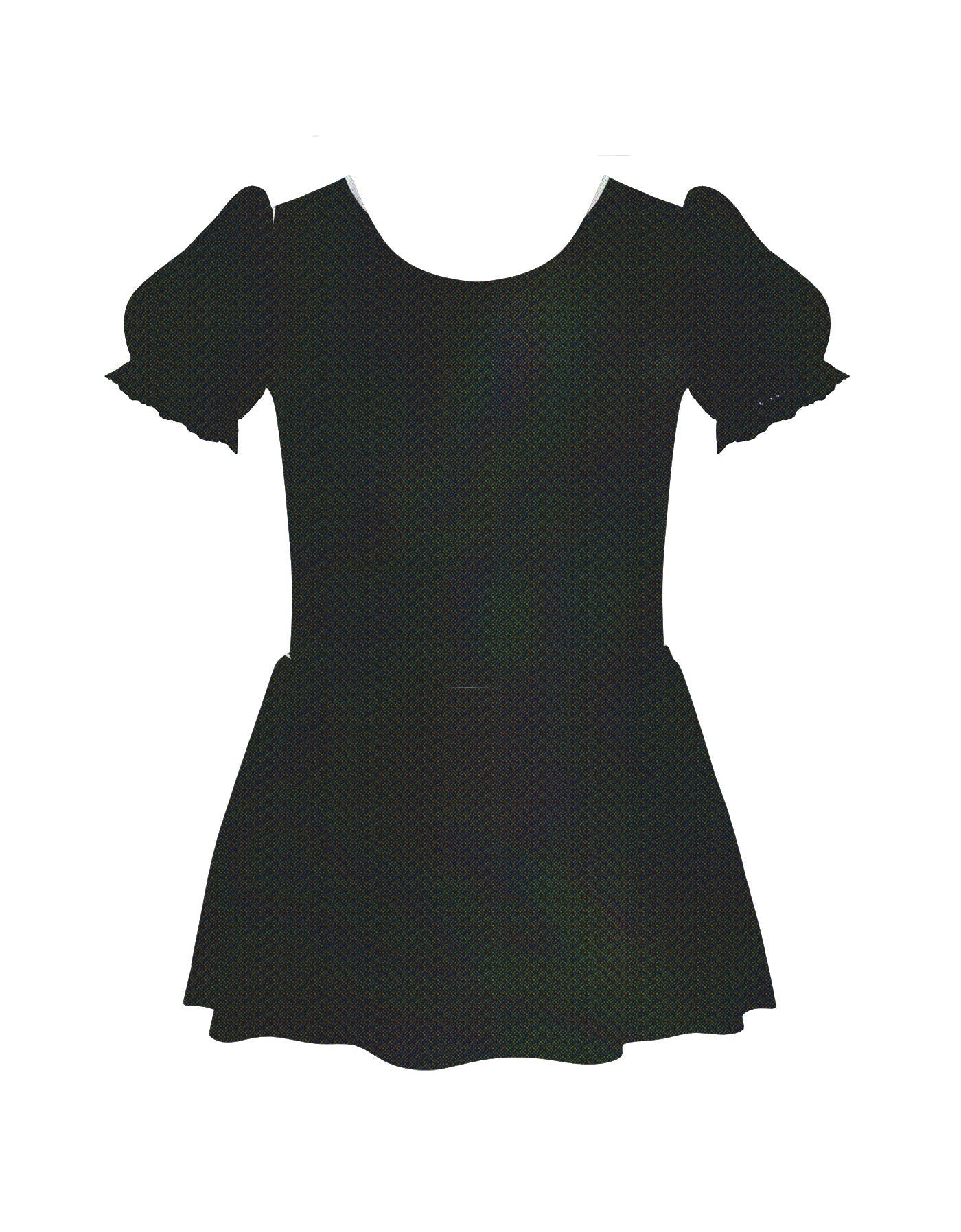 Solid Hologram Puff Sleeve Dress