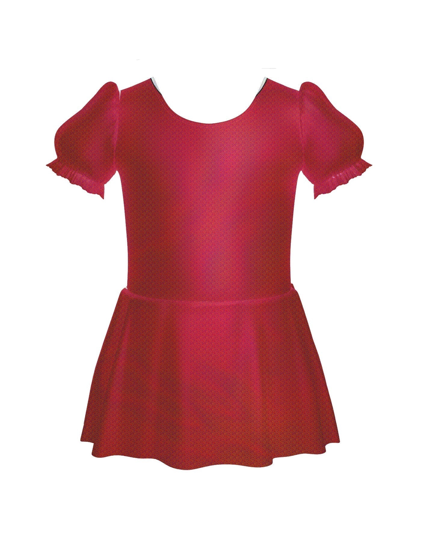 Solid Hologram Puff Sleeve Dress
