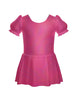 Solid Hologram Puff Sleeve Dress