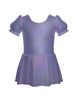 Solid Hologram Puff Sleeve Dress