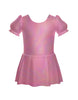 Solid Hologram Puff Sleeve Dress