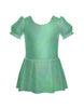 Solid Hologram Puff Sleeve Dress