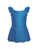 Solid Hologram Cami Dress with Flutter Sleeves