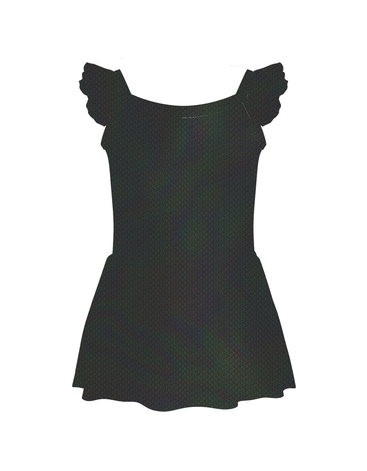 Solid Hologram Cami Dress with Flutter Sleeves