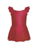 Solid Hologram Cami Dress with Flutter Sleeves