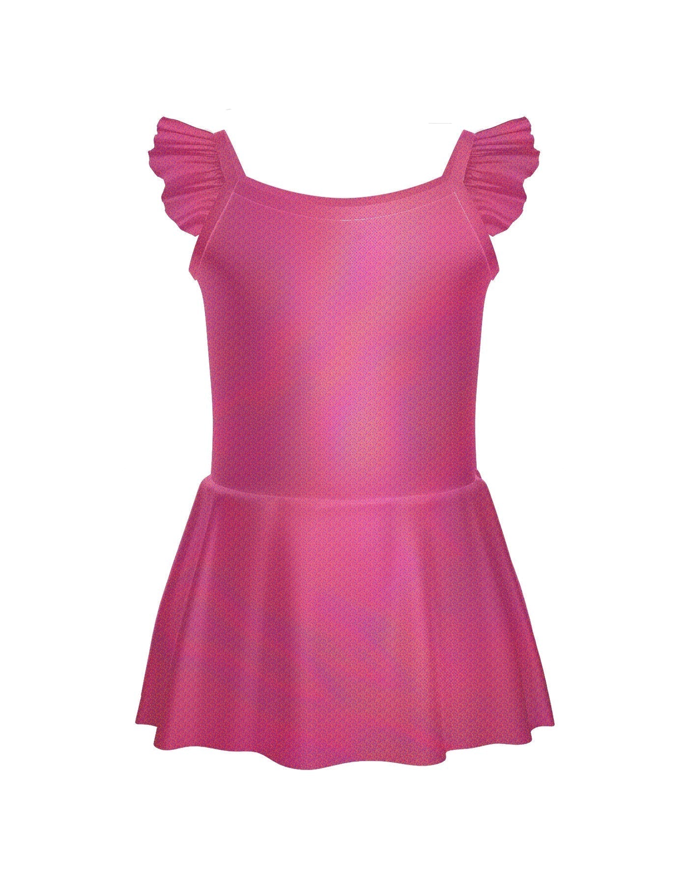 Solid Hologram Cami Dress with Flutter Sleeves