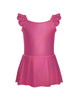 Solid Hologram Cami Dress with Flutter Sleeves