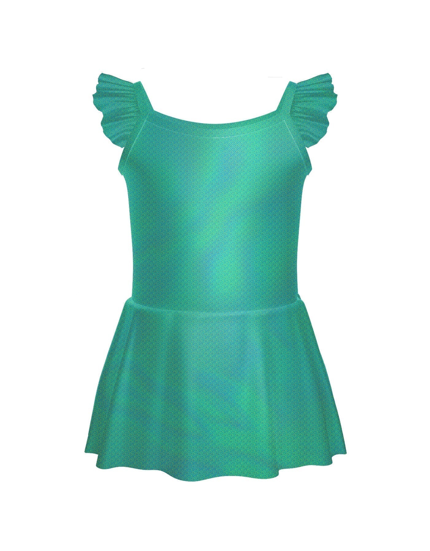 Solid Hologram Cami Dress with Flutter Sleeves