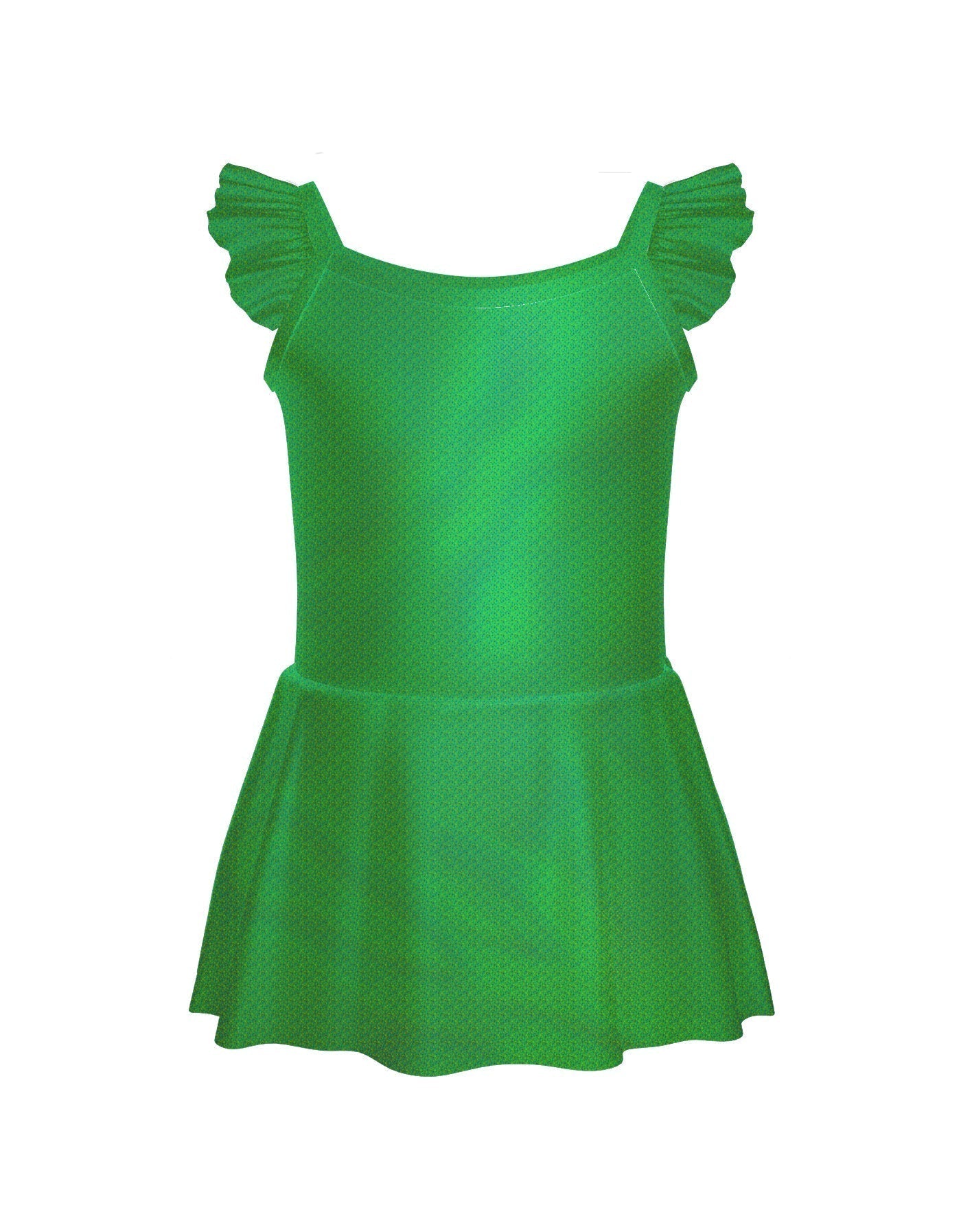 Solid Hologram Cami Dress with Flutter Sleeves