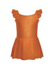 Solid Hologram Cami Dress with Flutter Sleeves