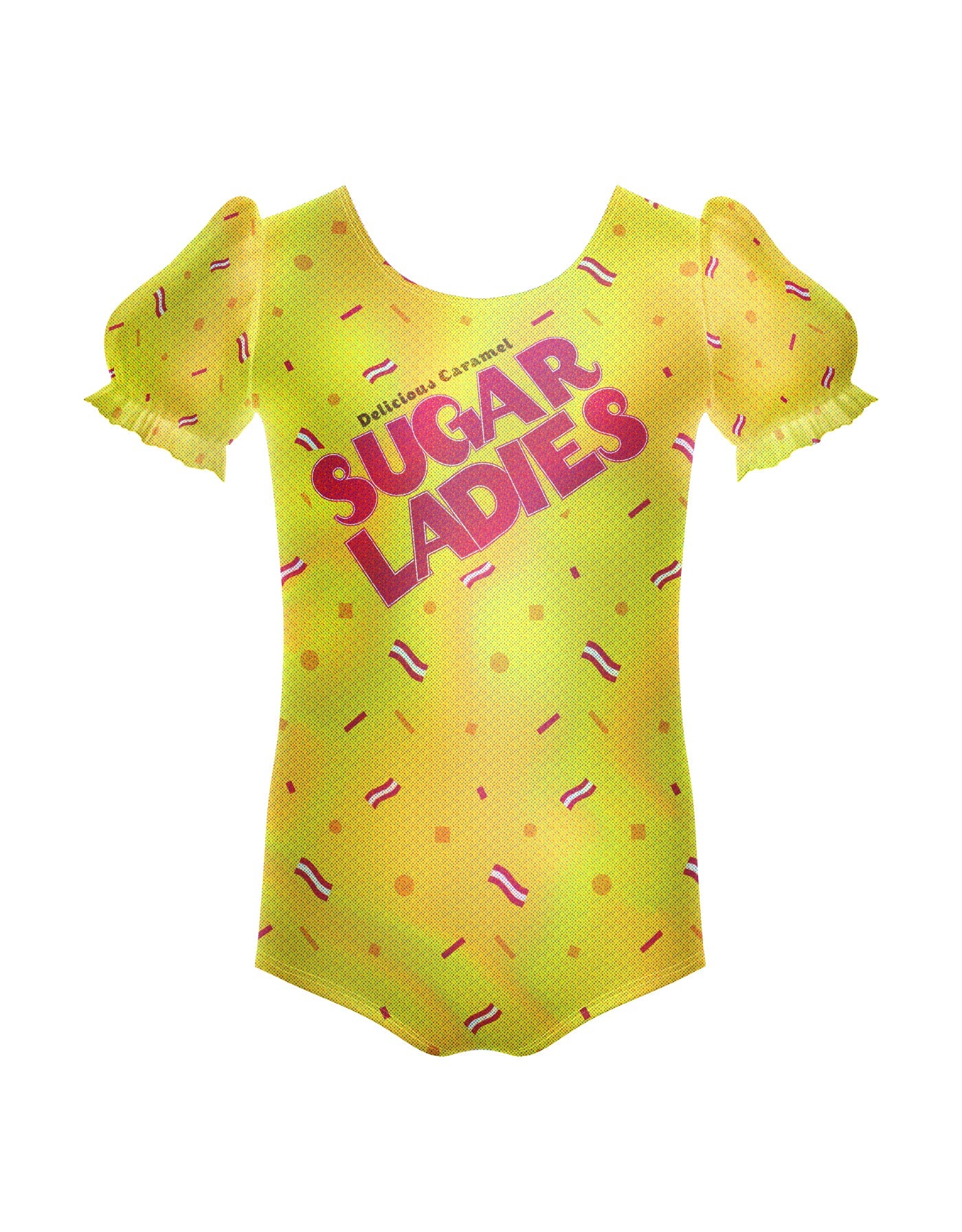 Sugar Ladies Puff Sleeve Leotard Hologram