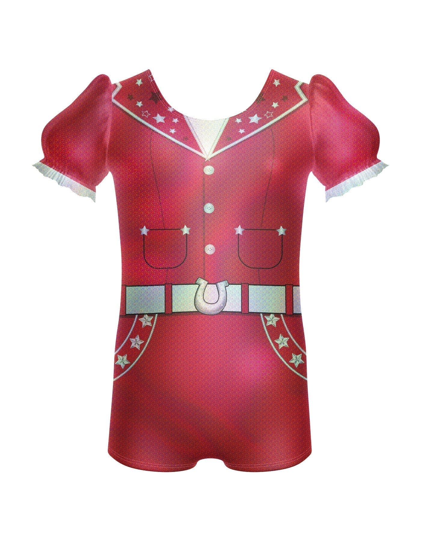 Cowgirl Baby Puff Sleeve Biketard