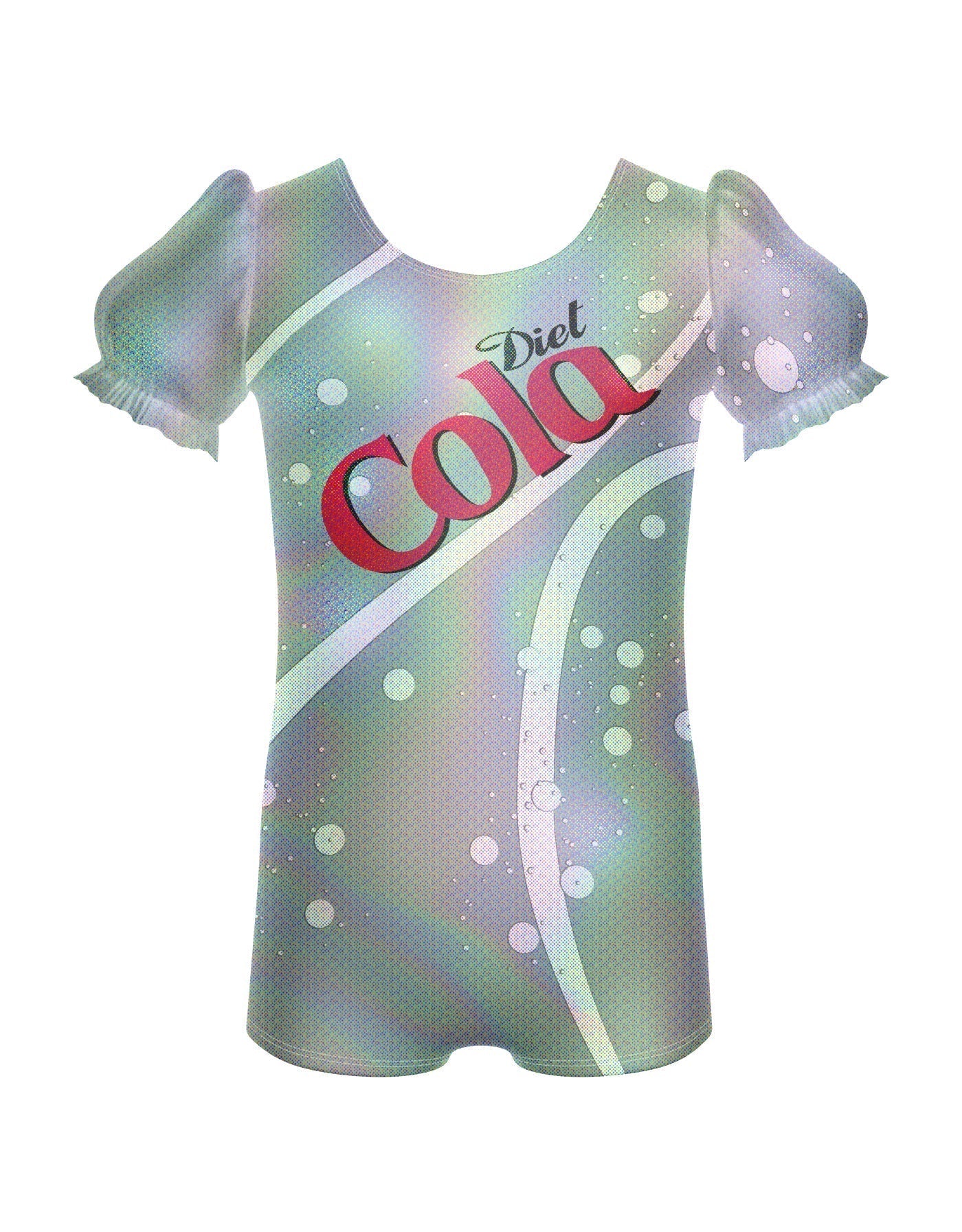 Diet Cola Puff Sleeve Biketard