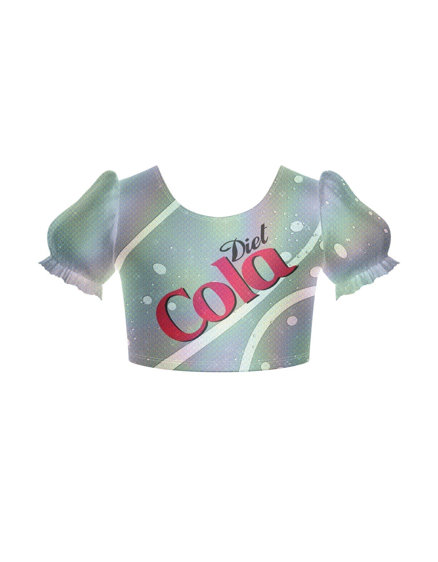 Diet Cola Puff Sleeve Crop Top