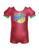 Orange Soda Puff Sleeve Biketard