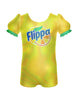 Orange Soda Puff Sleeve Biketard