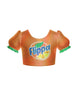 Orange Soda Puff Sleeve Crop Top