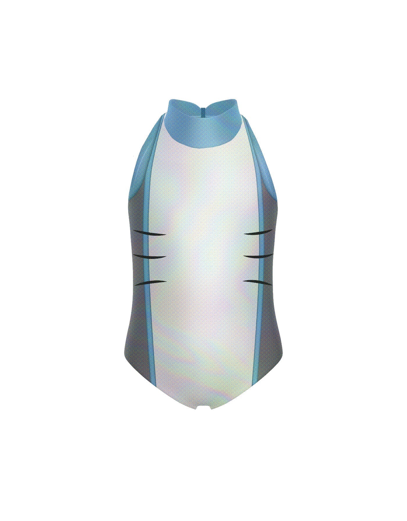 Shark Tales Halter Leotard with Fin