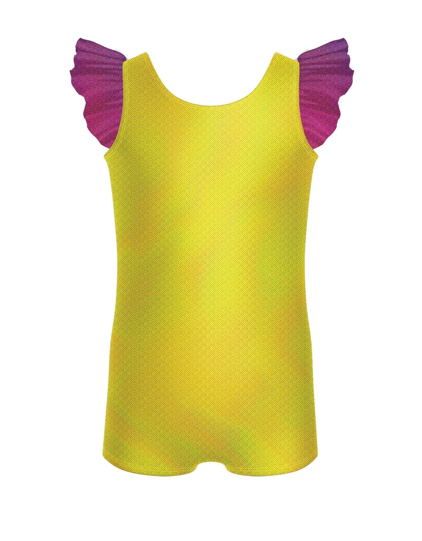 Rainbow Connection Tank Biketard with Gather Sleeves
