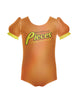 Pieces Chocolate Puff Sleeve Leotard Hologram