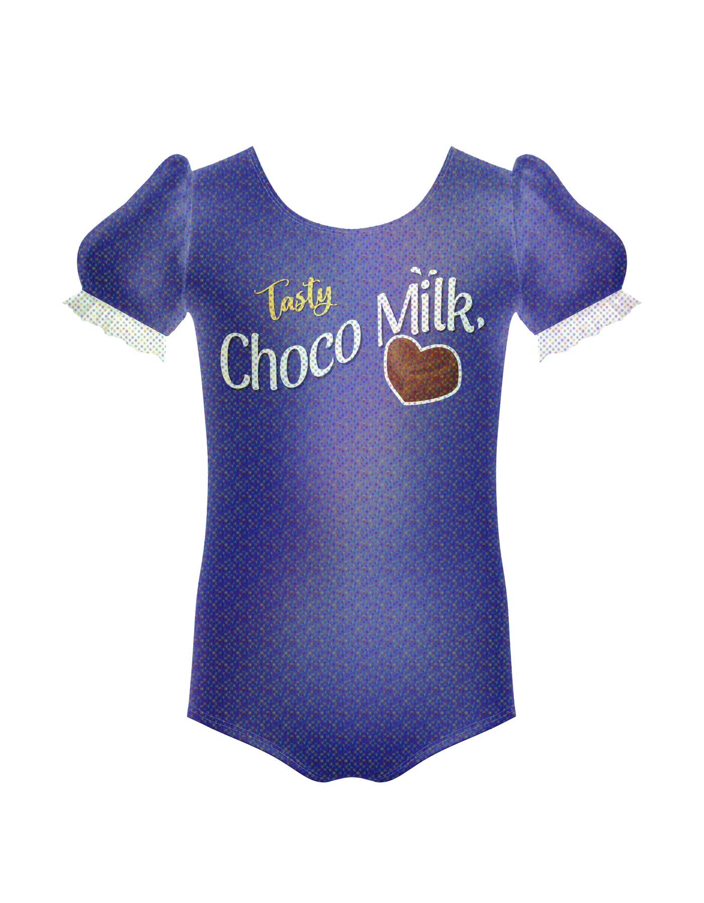 Choco Milk Puff Sleeve Leotard Hologram