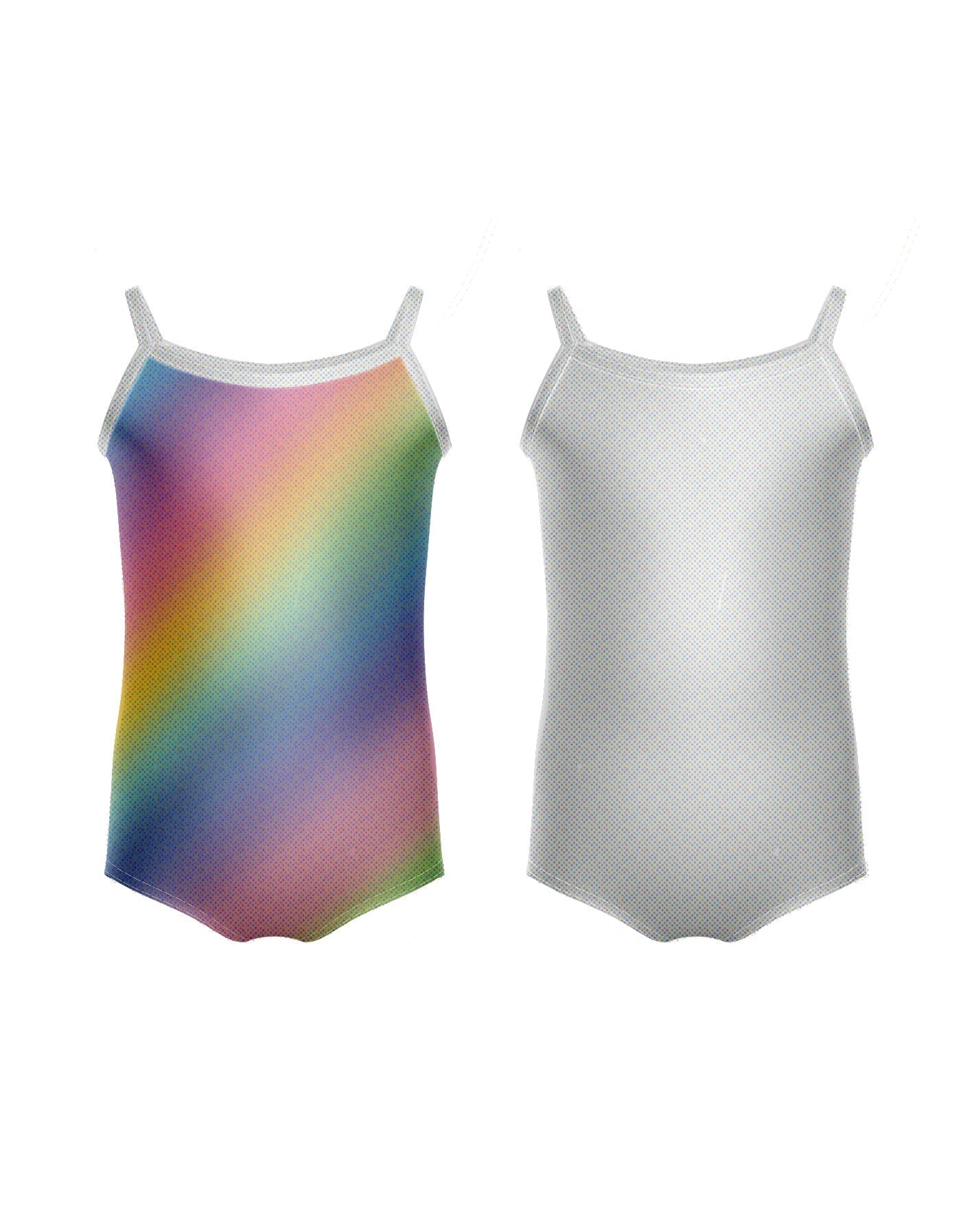 Reversible Pastel Rainbow Cami Leotard