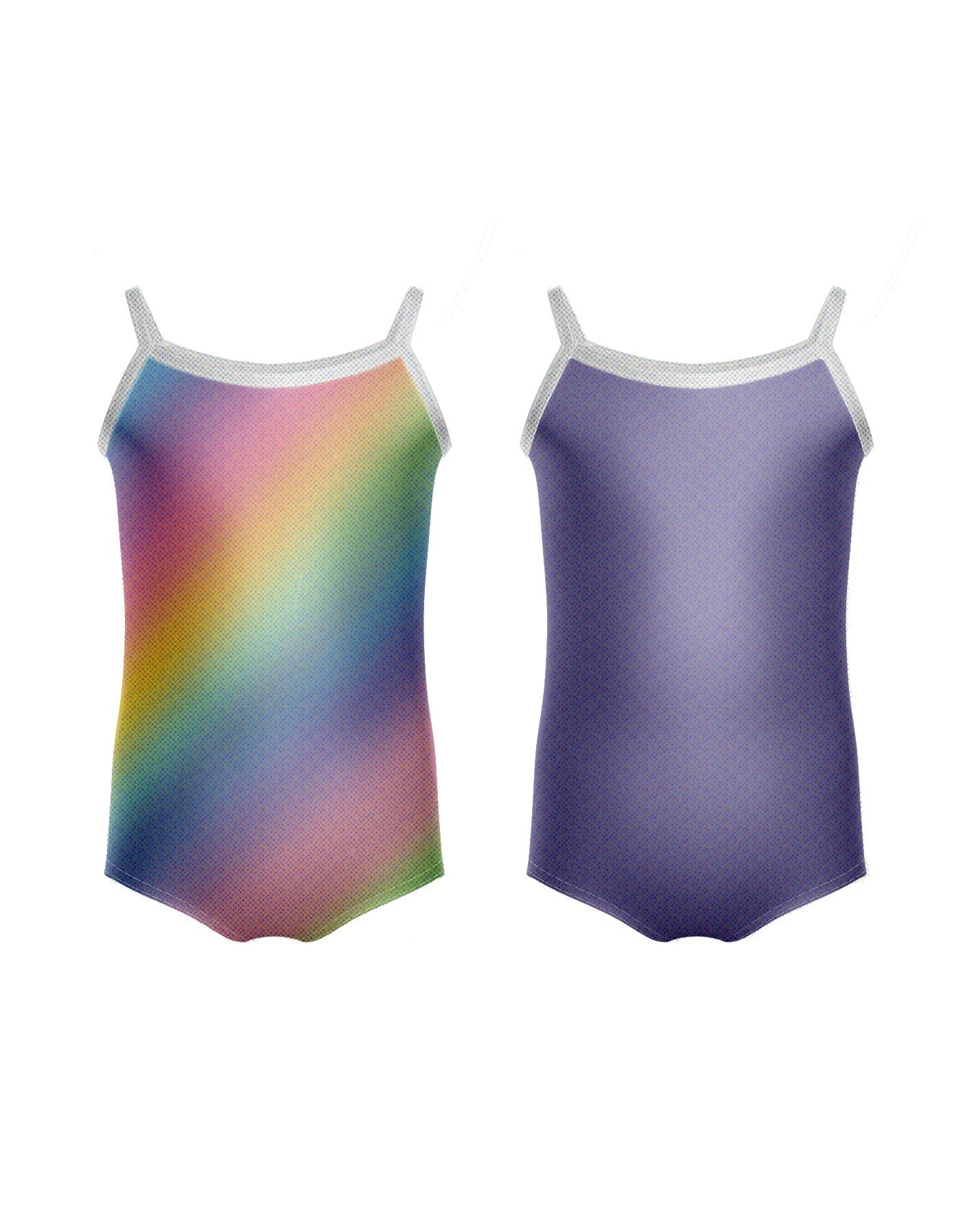 Reversible Pastel Rainbow Cami Leotard