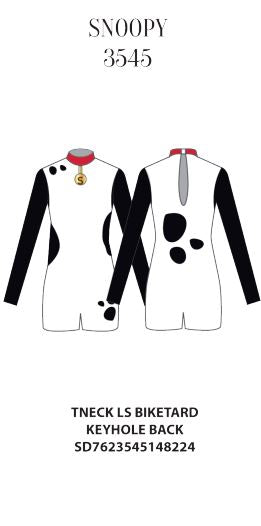 Custom Snoopy LS Tneck Keyhole Back Biketard
