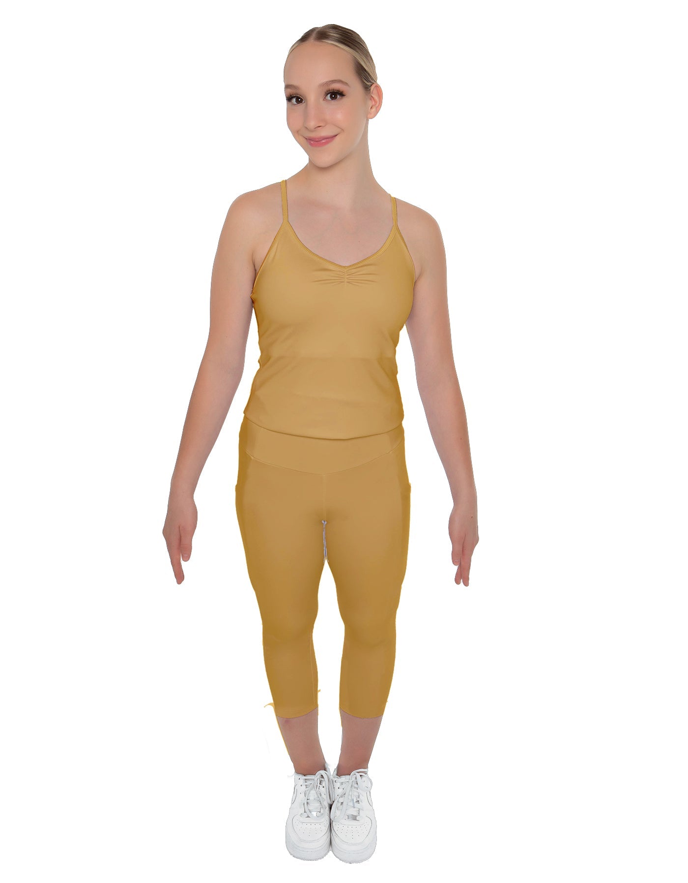 Solid Lycra Capri Leggings