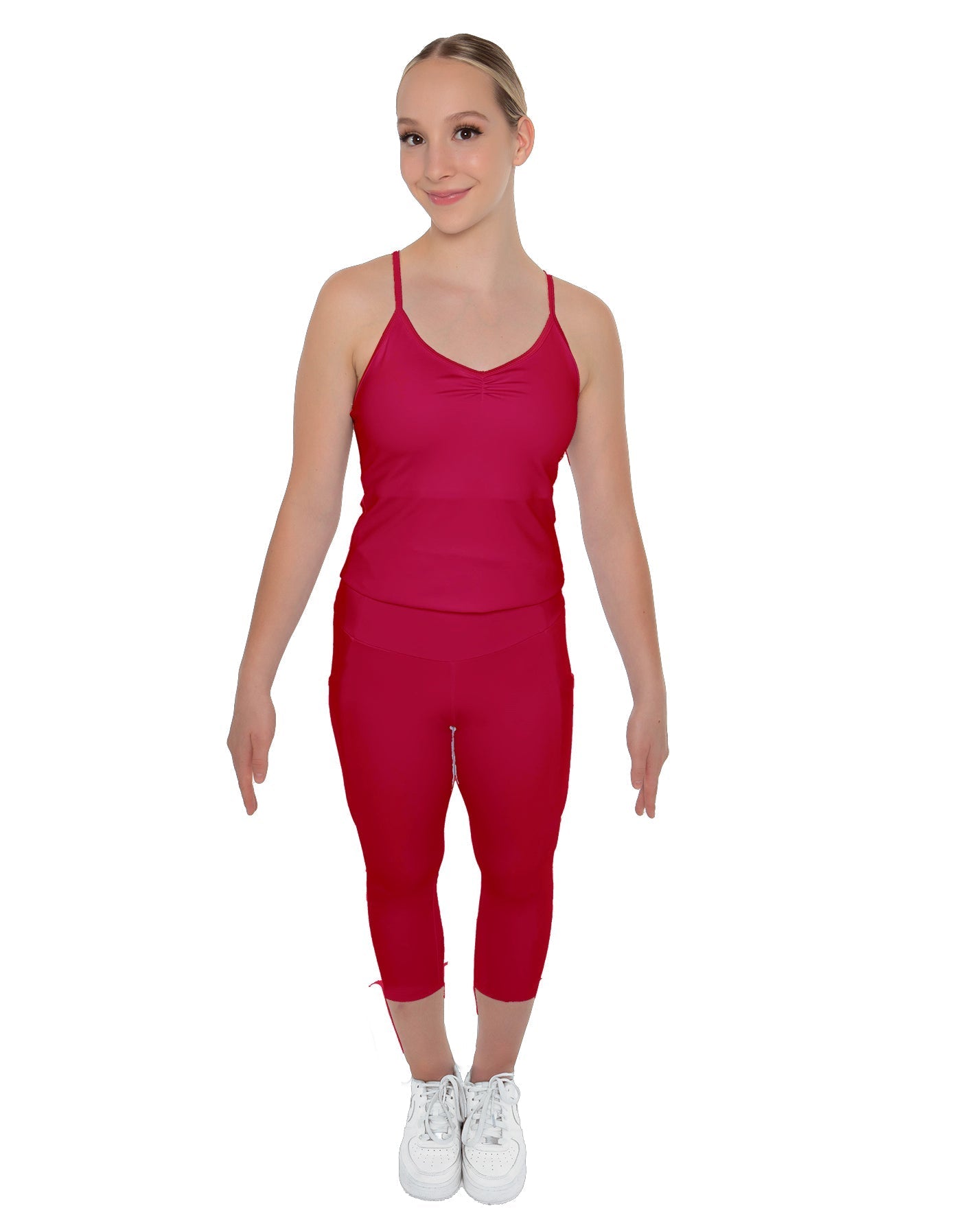 Solid Lycra Capri Leggings
