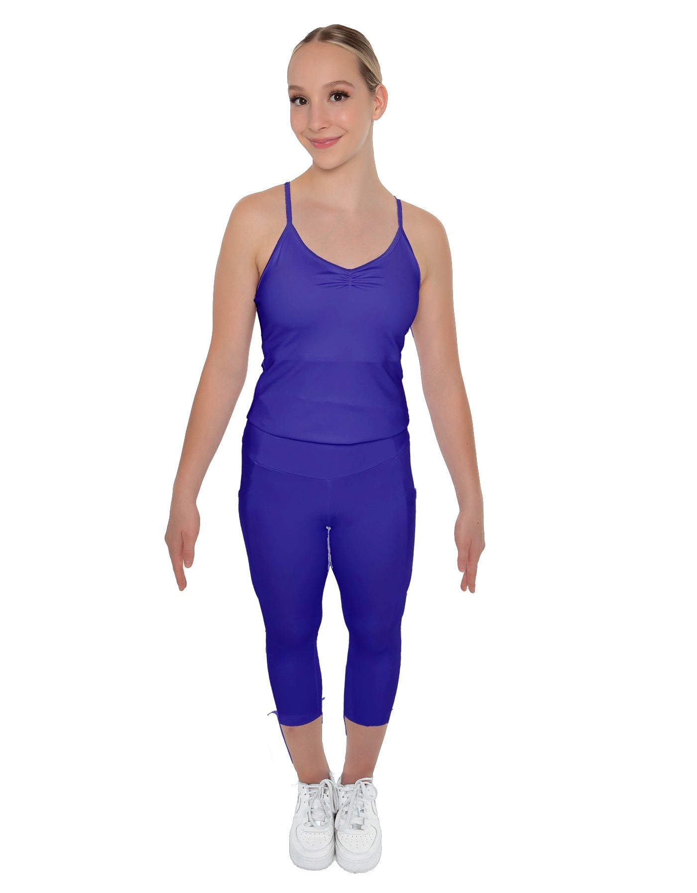 Solid Lycra Capri Leggings