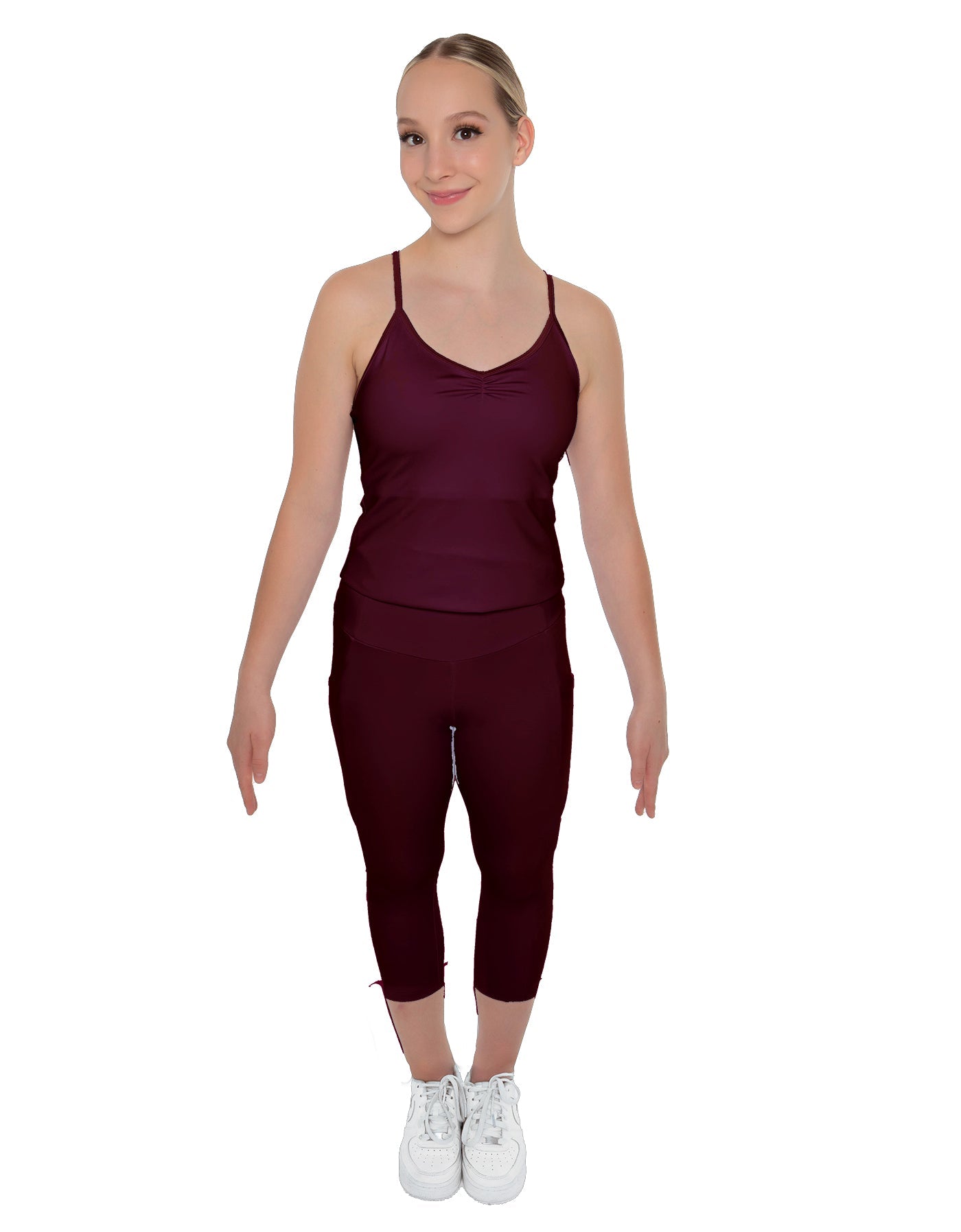 Solid Lycra Capri Leggings