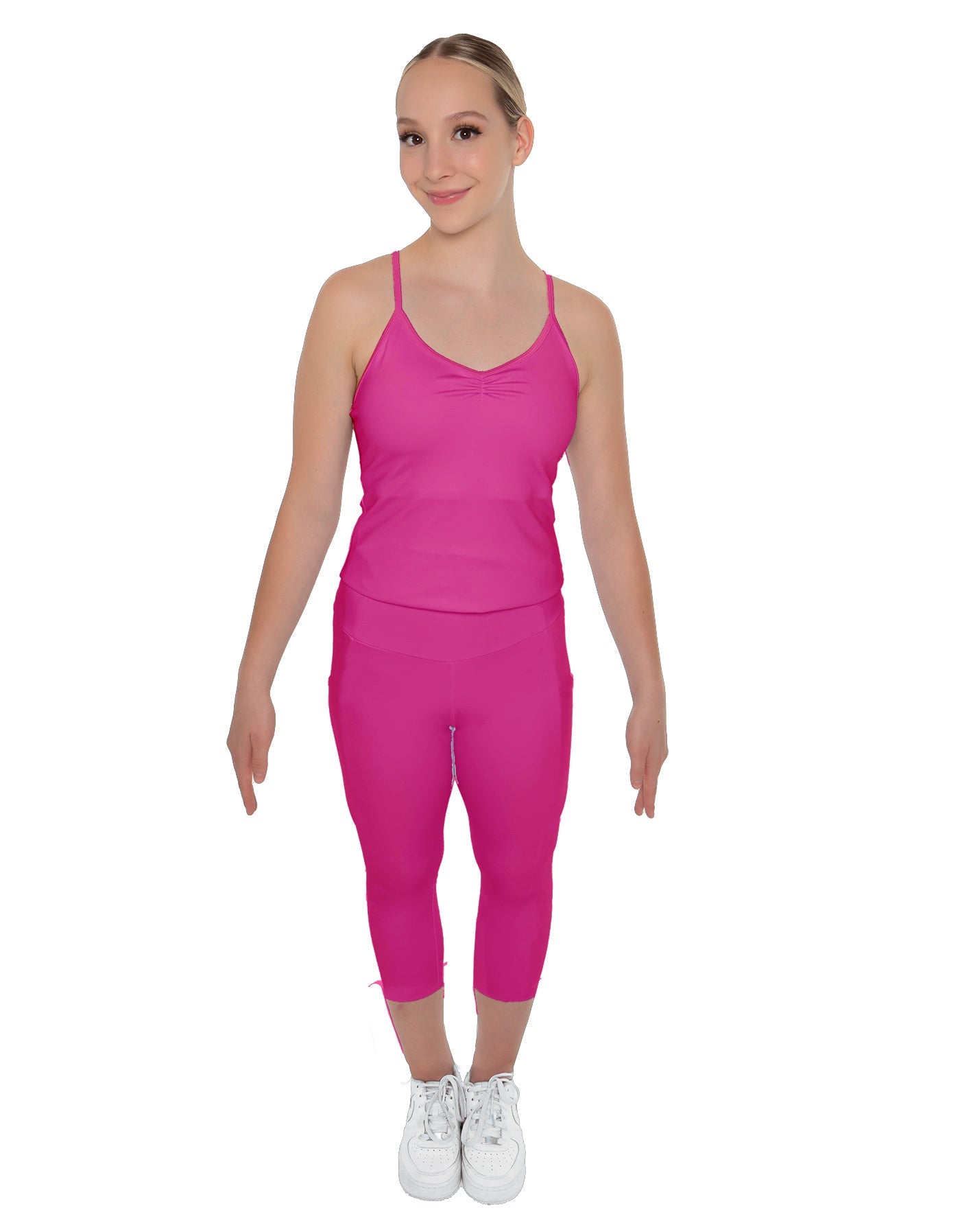 Solid Lycra Capri Leggings