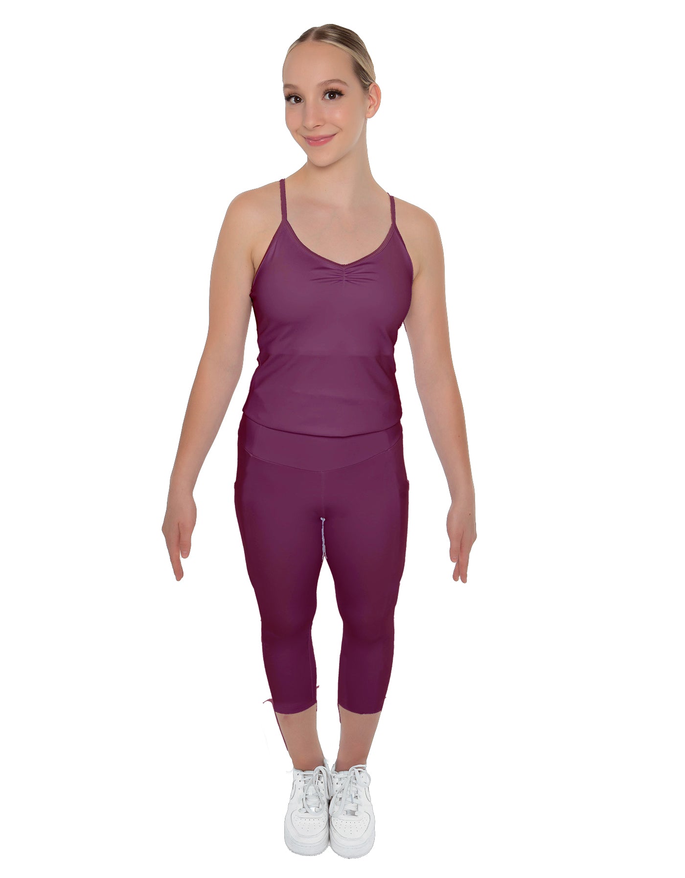 Solid Lycra Capri Leggings