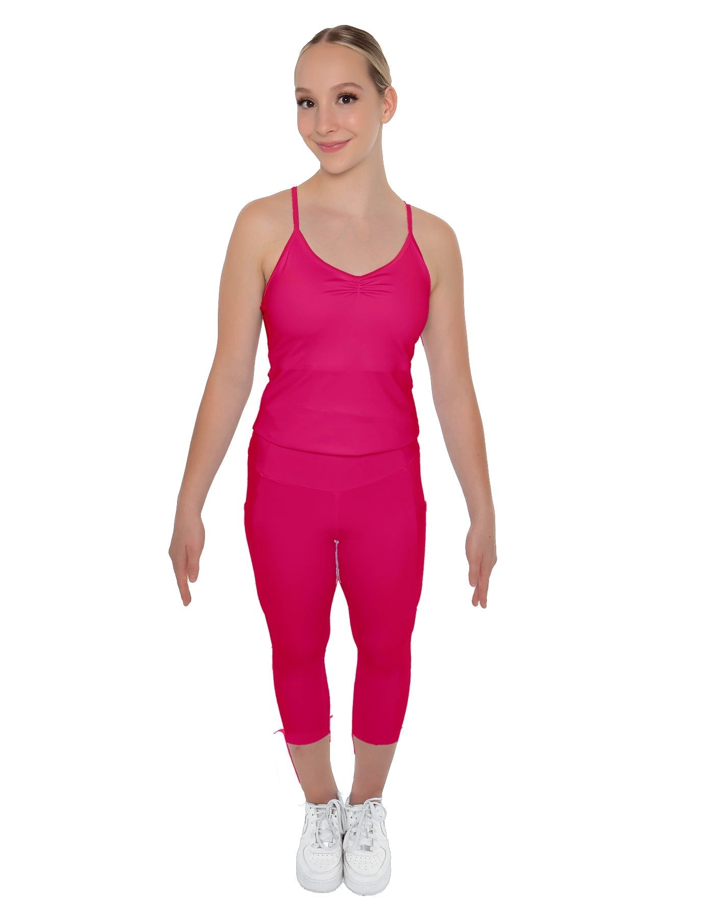 Solid Lycra Capri Leggings