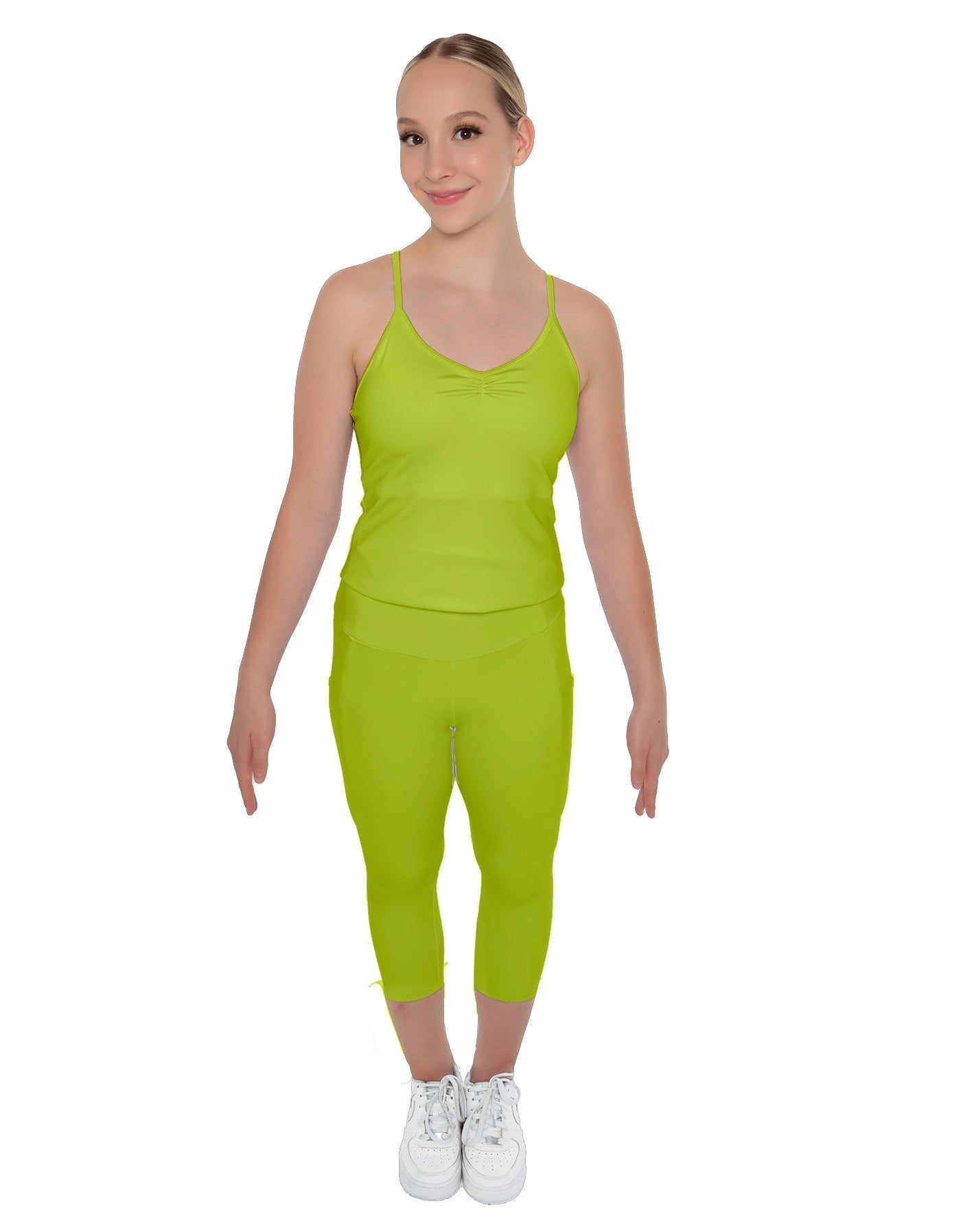 Solid Lycra Capri Leggings