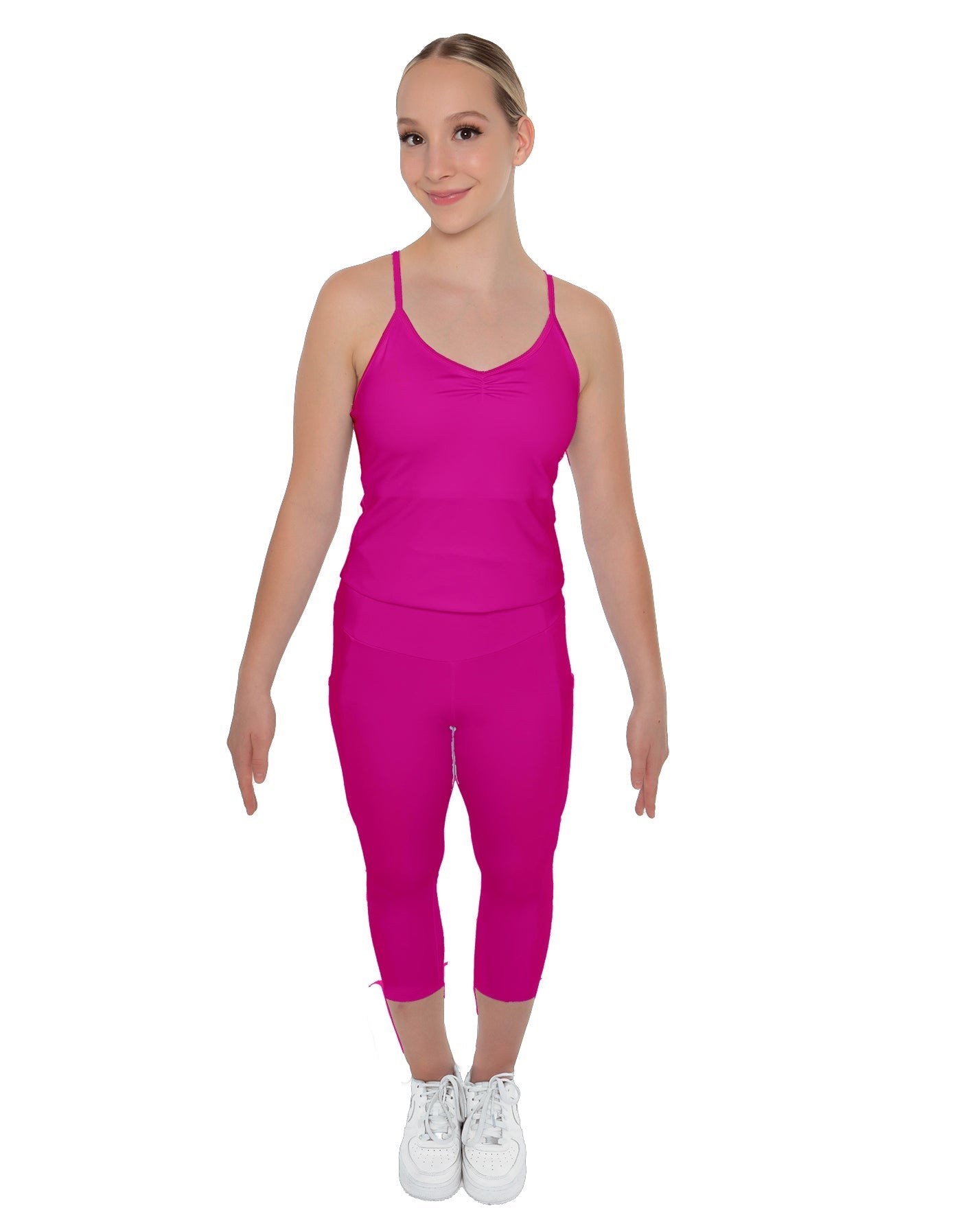 Solid Lycra Capri Leggings