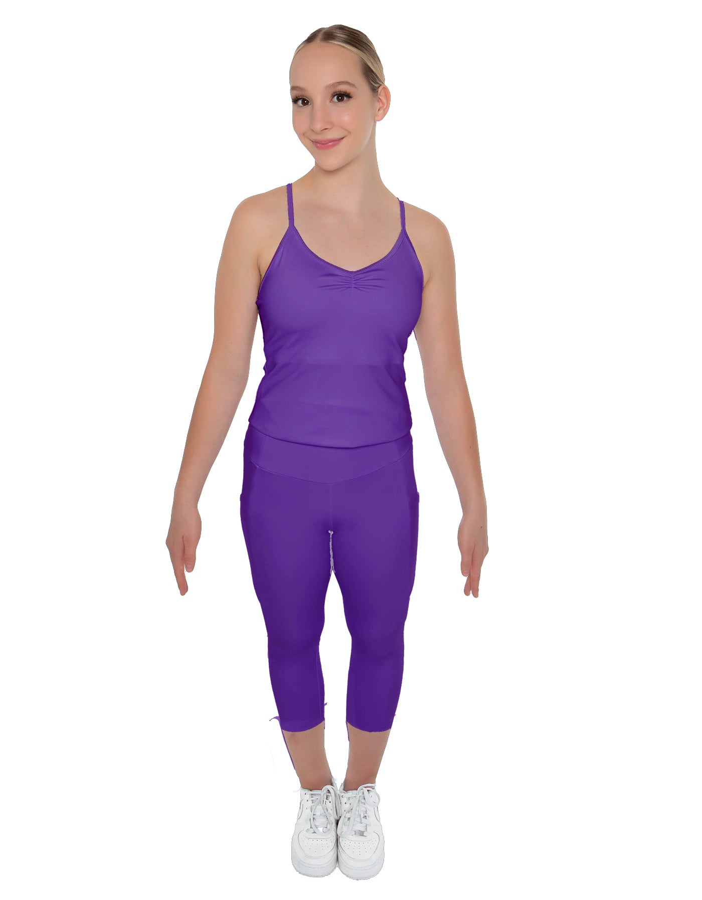 Solid Lycra Capri Leggings