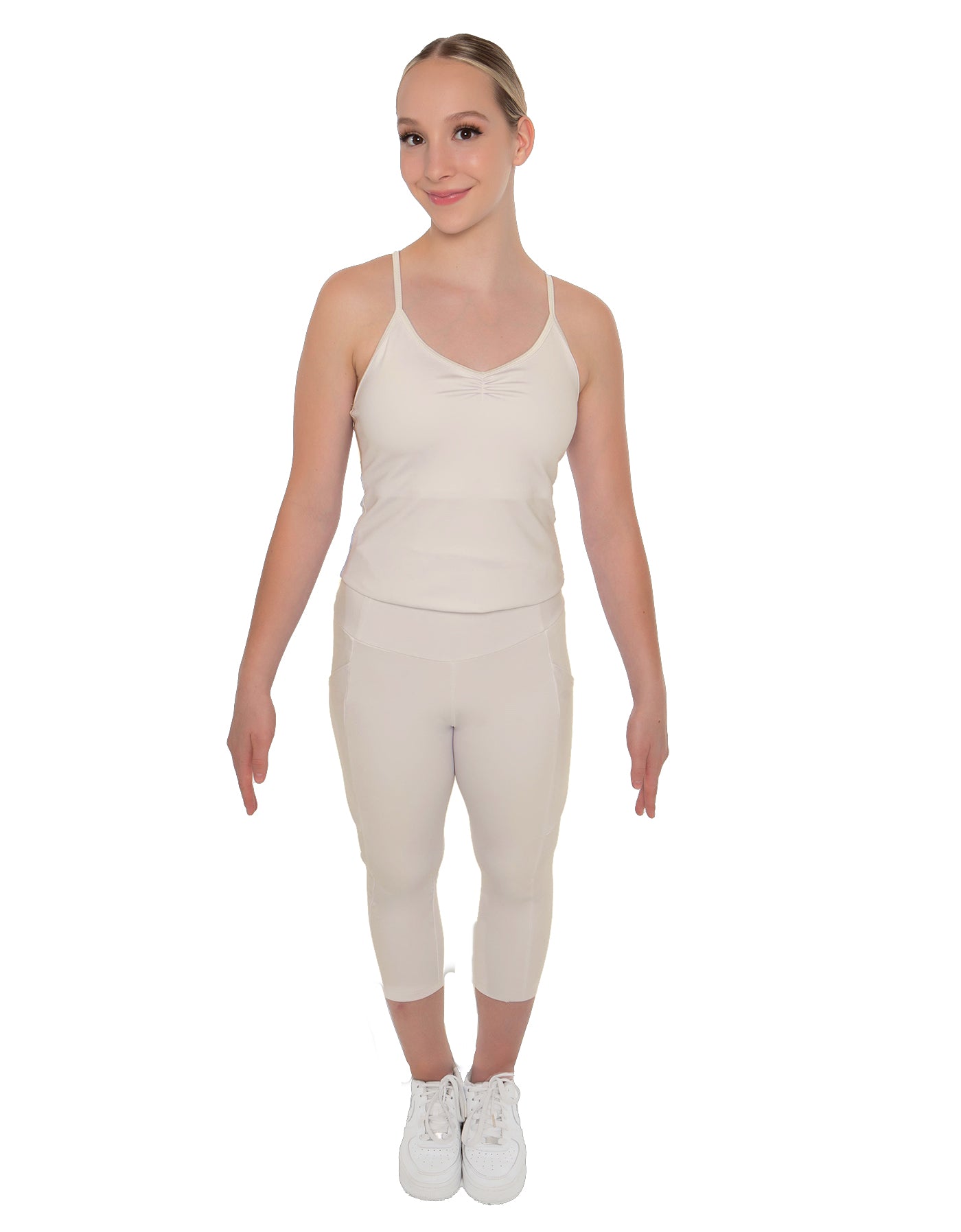 Solid Lycra Pocket Capri