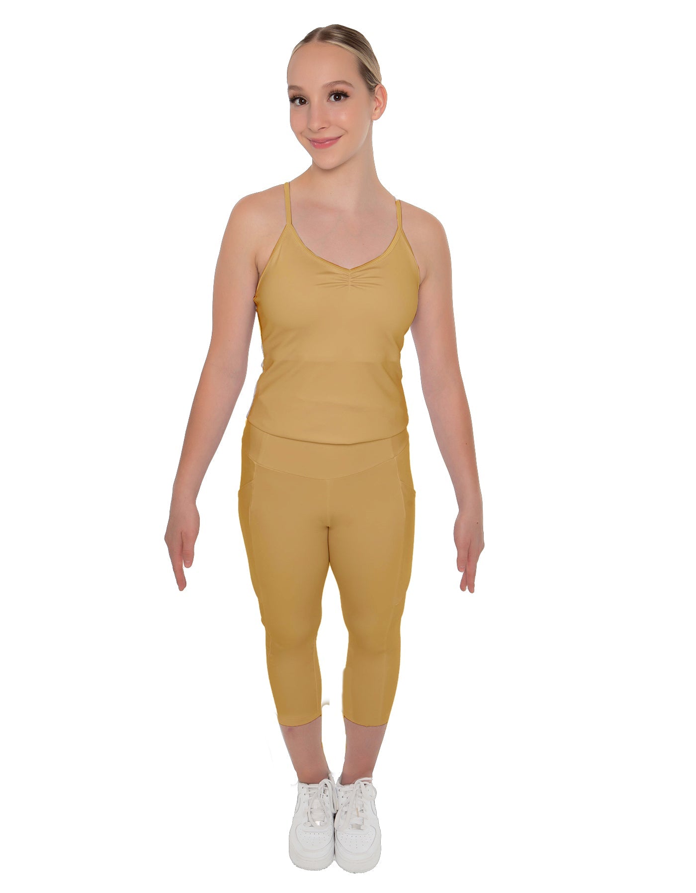 Solid Lycra Pocket Capri