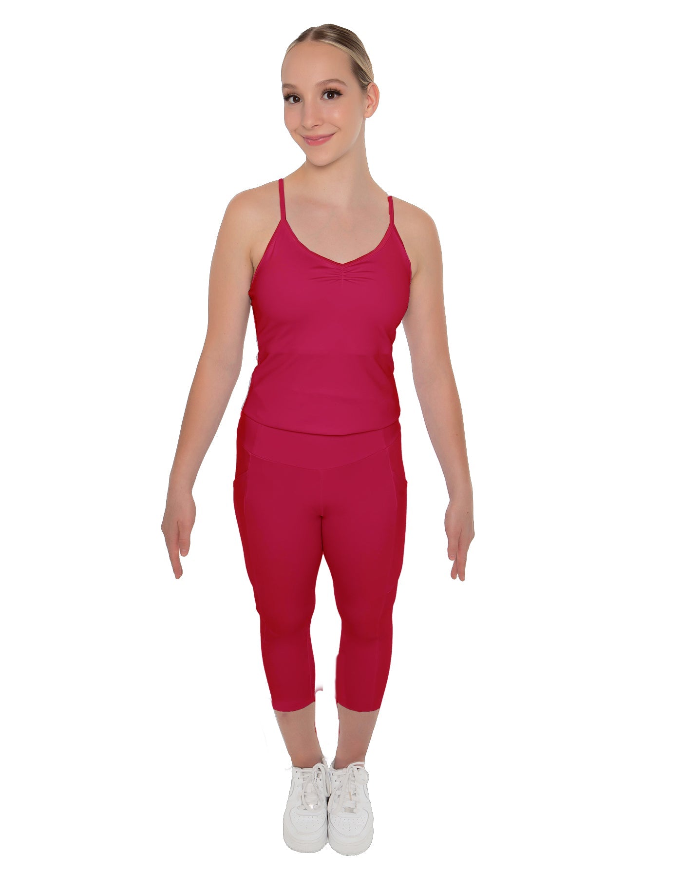 Solid Lycra Pocket Capri